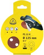 Klingspor - PS 22 K Kleinverpakking - schuurschijven - 150mm - K40 - GLS51