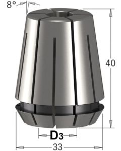 CMT - Precisie spantang - ER32 L=40 mm - D³=10 mm D=33 mm