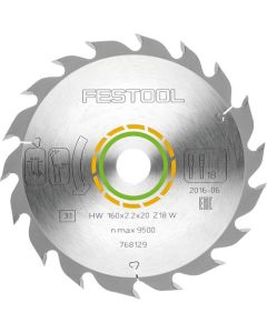 Festool Cirkelzaagblad HW 160x2,2x20 W18 WOOD STANDARD